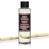 Urban Naturals Reed Diffuser Oil Refill, Mahogany Coconut Diffuser Oils with Sandalwood, Coconut, Oakmoss, 4 oz + Free Reed Sticks, Made in The USA