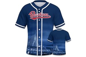 CHALSIA Baseball City Night Skyline Jersey Shirt Printing Apparel for Men Fans Gifts S-2XL