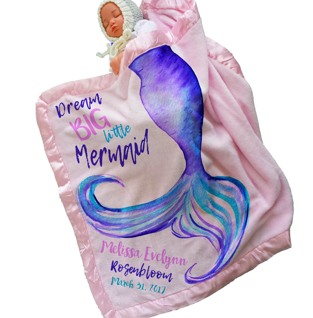 little mermaid baby blanket