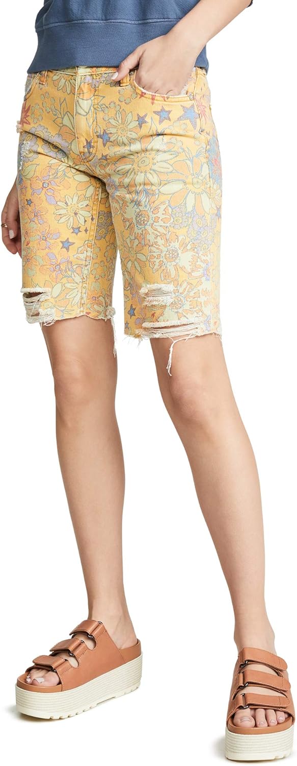 alani printed cutoff shorts