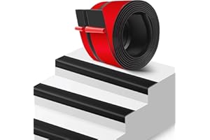 Stair Edge Trim Vinyl Stair Nosing 4.3" Self Adhesive Nose Molding Non-Slip Rubber Edge Protector Steps Trim Rubber Strips fo