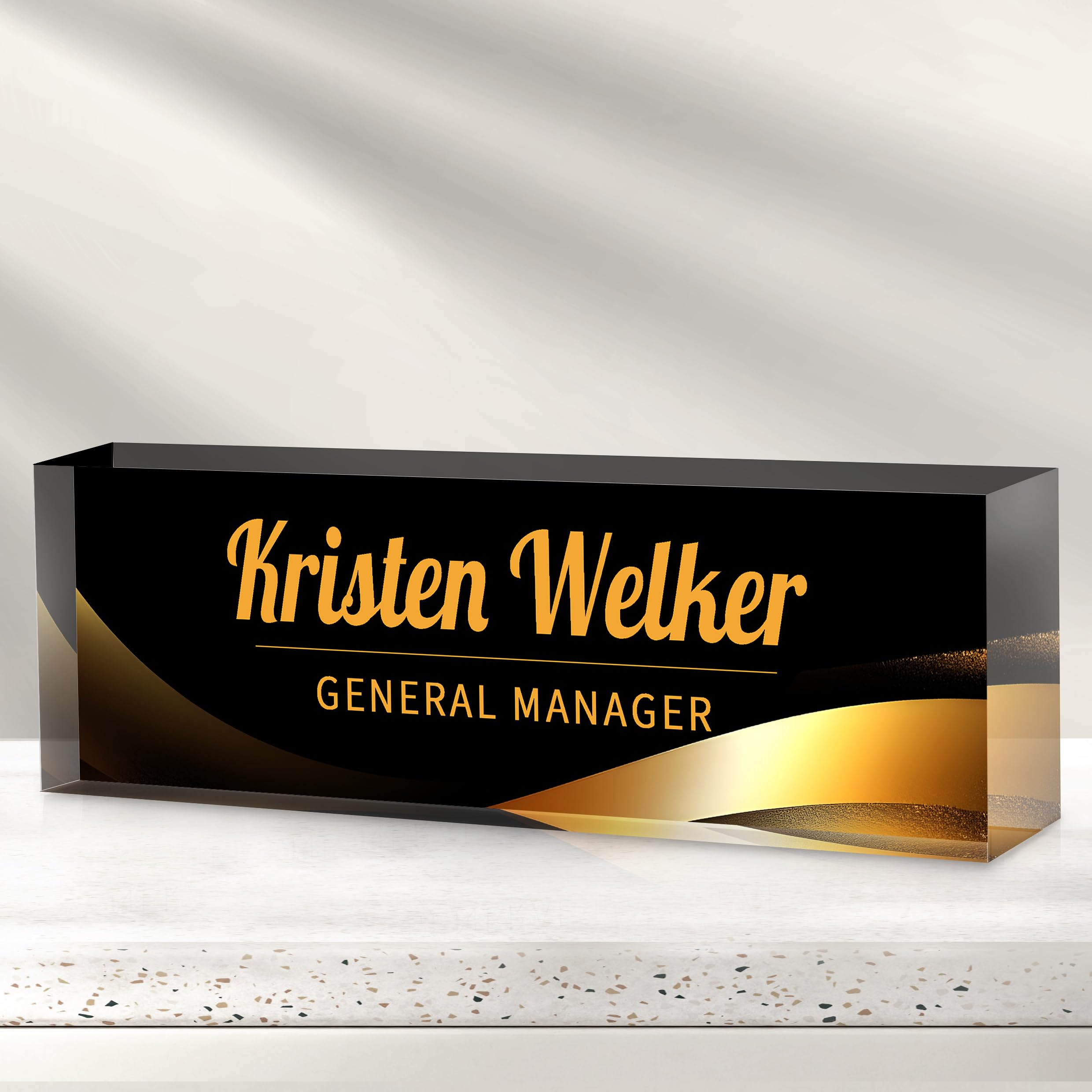 Custom Office Name Plate for Desk - Desk Name Plate