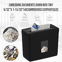 Suntiko Paper Shredder for Home Use,5 Sheets Small