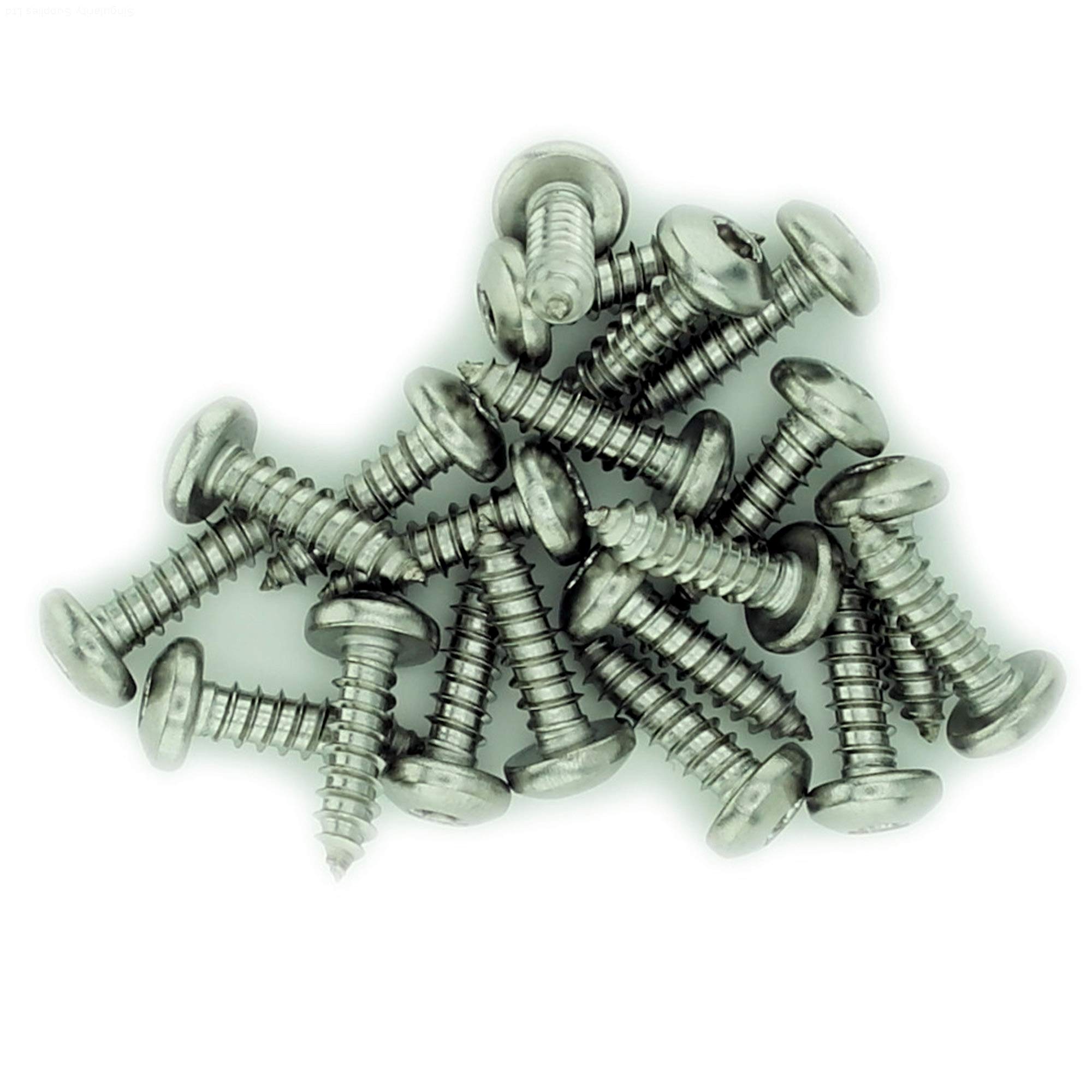 No.10 x 1.5 (4.8mm x 38mm) TX Pan Self-Tapping Screw - Stainless Steel (A2) (Pack of 20)