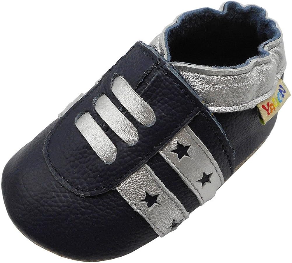 YALION Baby Boys Girls Shoes Crawling Slipper Toddler Infant Soft Leather First Walking Moccasins