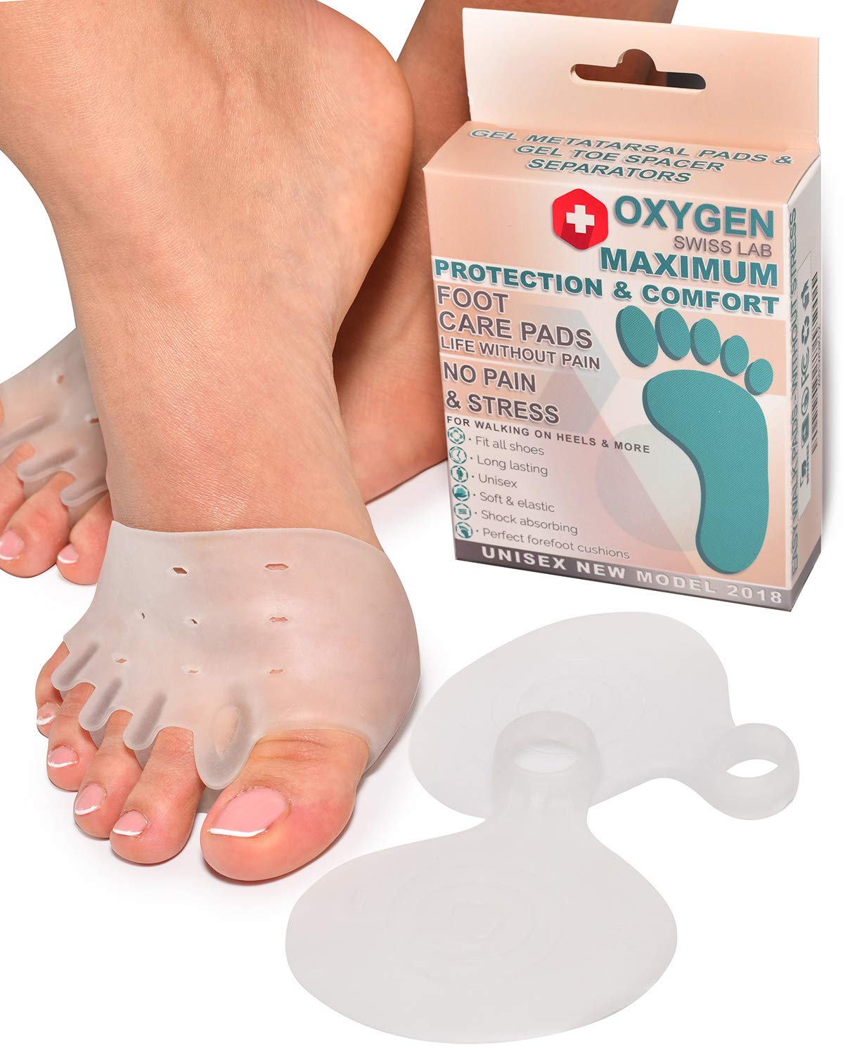 Metatarsal Pads Ball of Foot Cushions Soft Gel Ball of