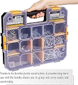 CANOPUS 3pc Heavy Duty Storage Organiser Stackable Cases with Adjustable view 8