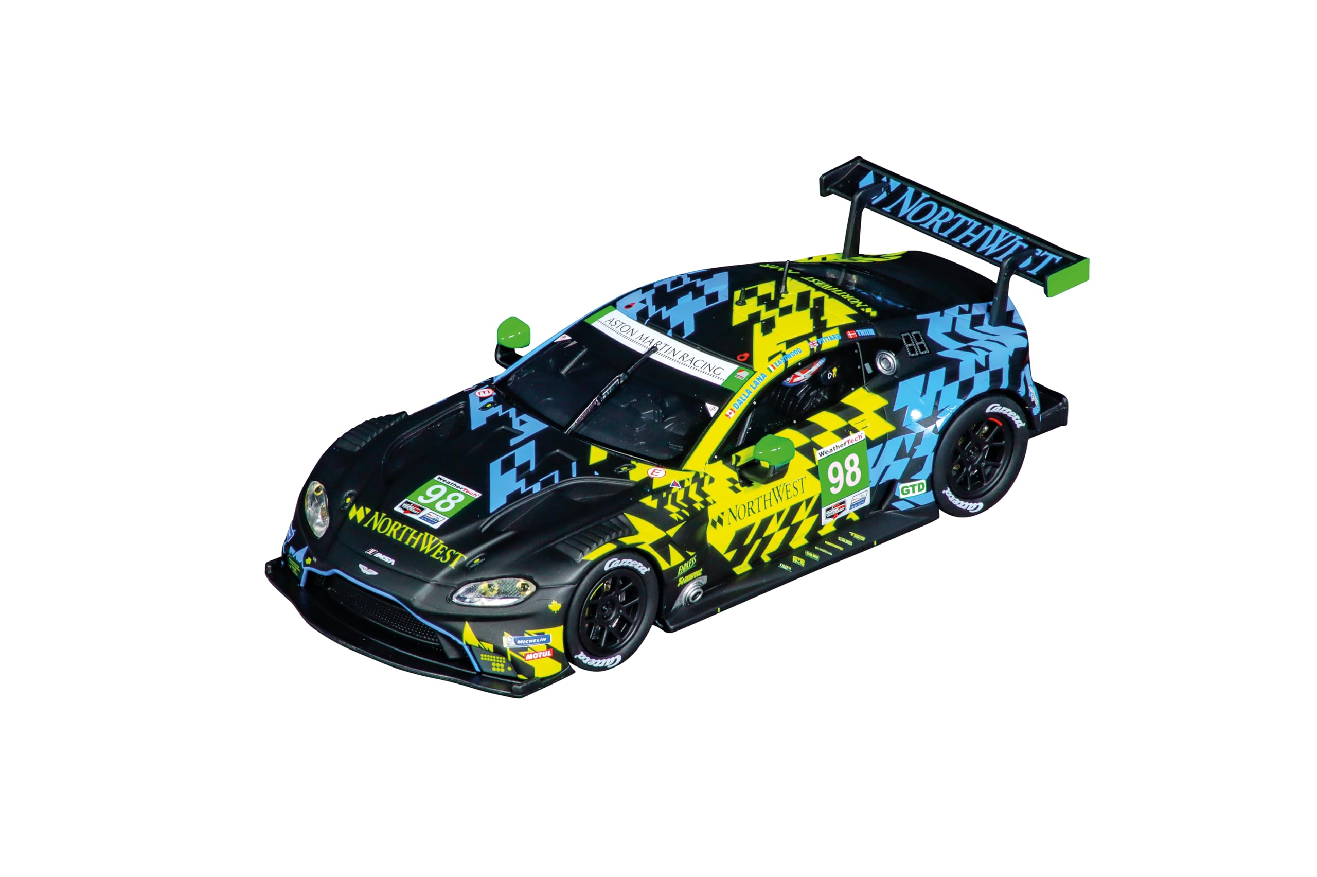 Carrera Digital 132 20032022 I Aston-Martin Vantage GT3 Northwest No98 Rolex 24H I 1:32 I Scale Slot Car I With Working Front, Rear & Tail Lights I Suitable For Ages 8 Years+