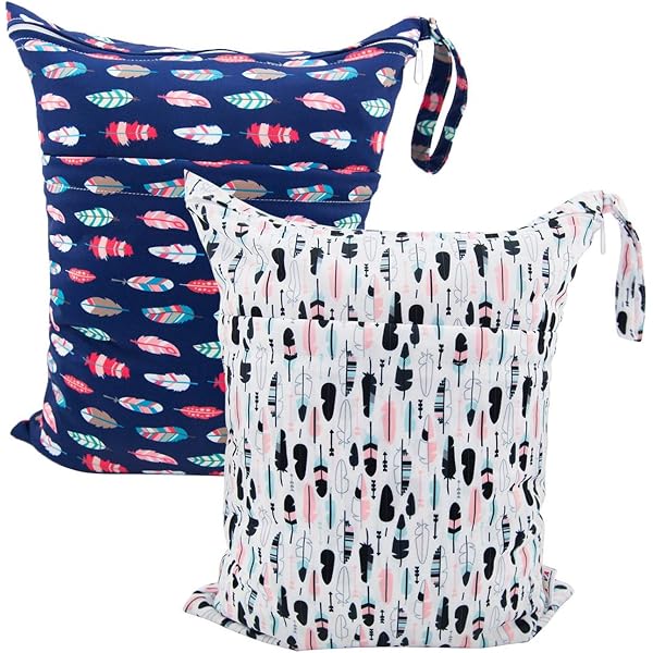 Lot De 3 Sacs à Couches Imperméables Réutilisables GIEEU - Beige Pour Voyage, Sport Et Bébé