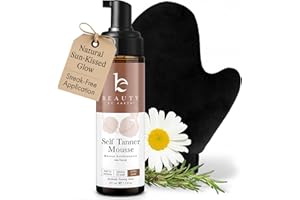 Self Tanner Tanning Mousse Kit - USA Made with Natural & Organic Ingredients, Sunless Self Tanner Mousse and Tanning Glove Mi