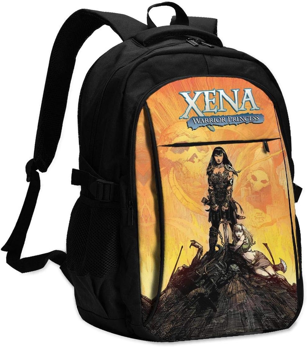 Xena Princess Warrior USB Backpack Personality LargeCapacity Men and