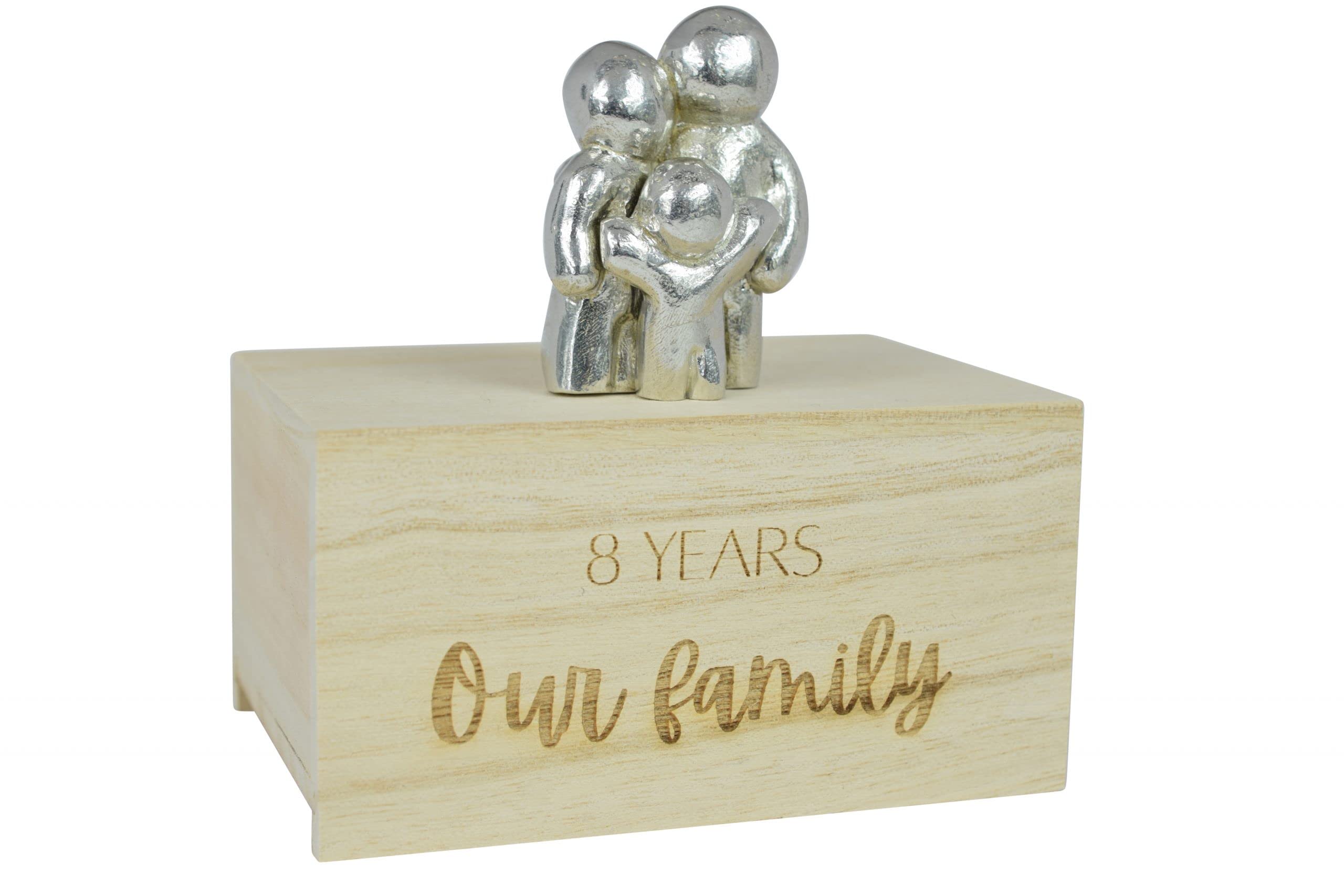 8 Year Anniversary Our Little Hugging Family Choose Amount of Children (1 Child)