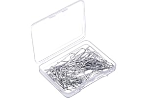 Hotop 200 Pcs High Temperature Nichrome Wire Jump Rings, 21 Gauge with Plastic Storage Box, U Hanger Hooks for DIY Crafts Pendant Jewelry Making Keychains Ceramic Ornaments, Fusing in Glass