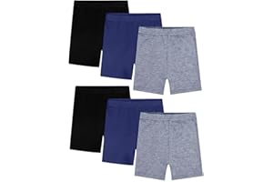 BOOPH Girls Bike Shorts Kids Cartwheel Dance Shorts Under Dress for Toddler Girl 6/8 Pack 2-10 Years