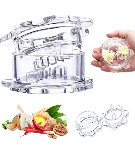 Set De 3 éplucheurs-hacheurs à Ail - Transparent - Nouveau - Outil Cuisine Indispensable