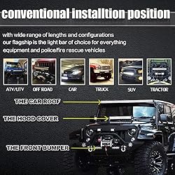 GREUNION 7 INCH Led Light Bar 120W Driving Fog Off
