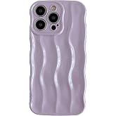 Caseative for iPhone 16 Pro Case, Taro Purple | Water Ripple Pattern Curly Wave Frame Soft