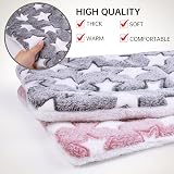 MICOOYO Dog Cat Crate Mat 2Pcs Fleece Bed Star Pattern 61x41 cm view 5