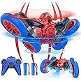 Remote Control Car for Boys, Double-Sided Drive,360° Rotation of Rc Cars Spray Features and Spins Have Special Lighting Rc Car,4WD RC, Toy for Boys Ages 4-10 Gift(Red)