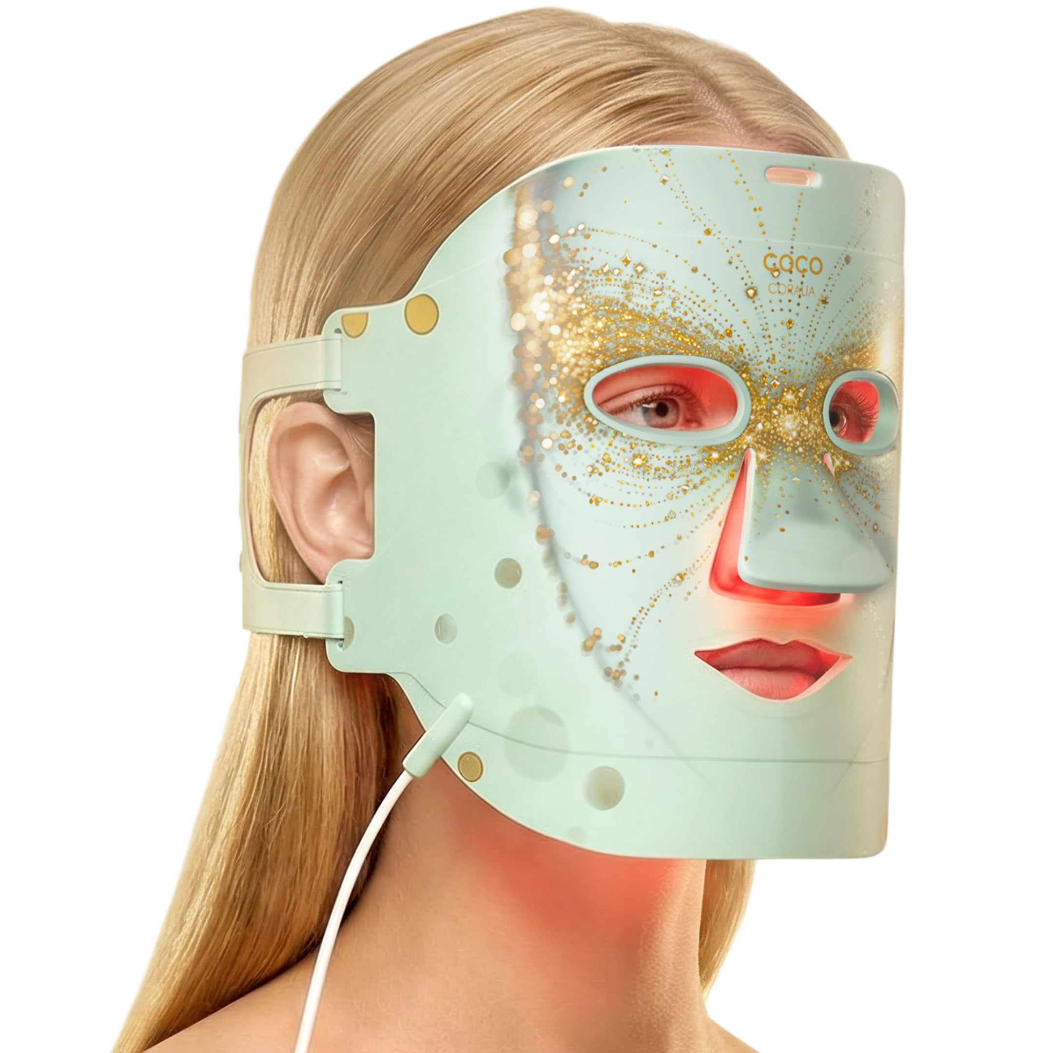 Photo 1 of Red Light Therapy for Face, Red, Blue and Near-Infrared Light Therapy Mask for Face, Anti-Wrinkles & Facial Skincare, Portable & Rechargeable, LED Face Mask Light Therapy for Fine Lines and Blemishes.