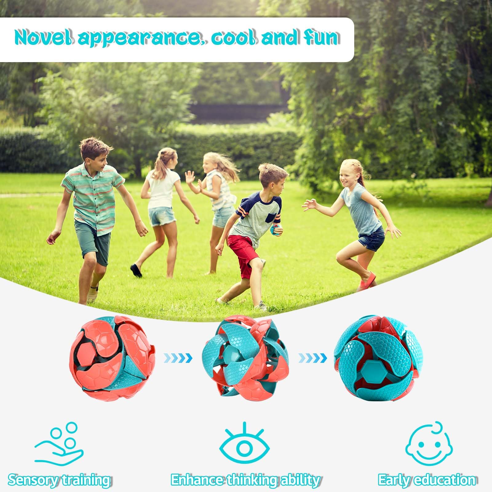 Toy Ball - Hand Thrown Football, Color Changing Deformation Ball, Cool Shape