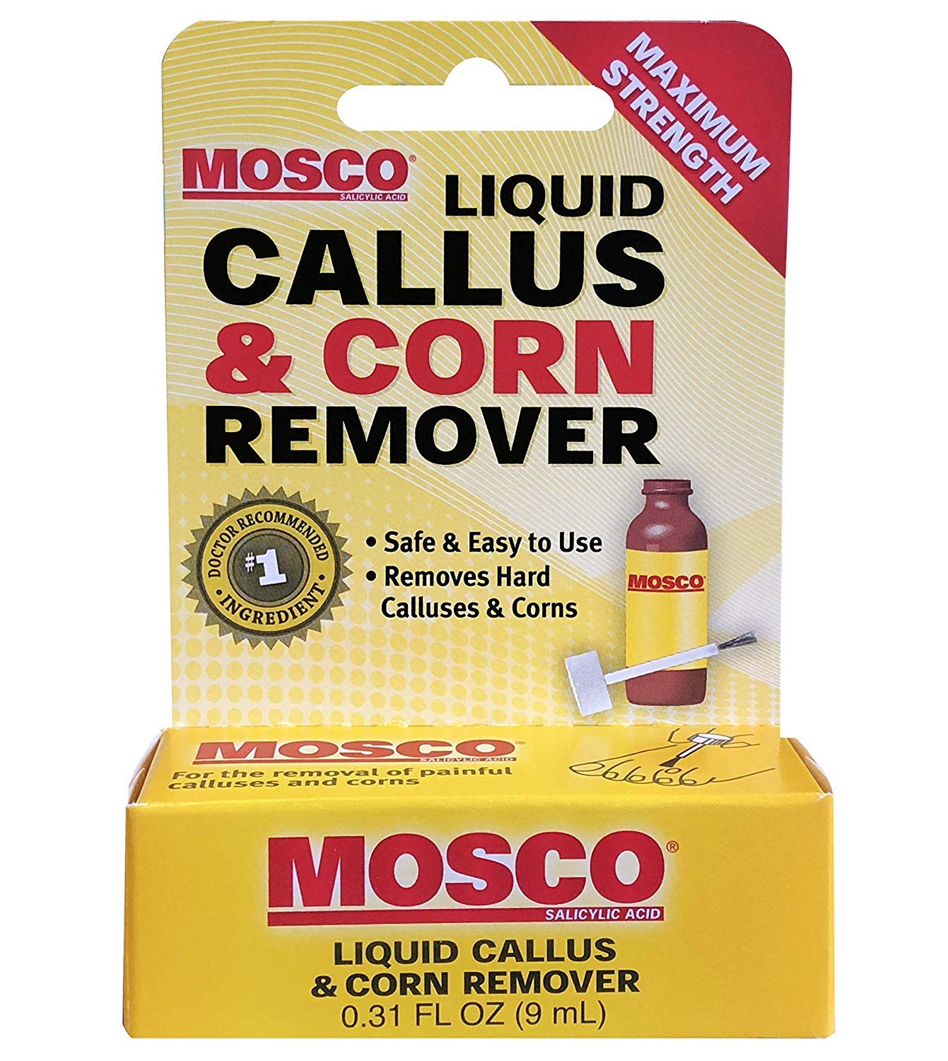 Mosco Liquid Callus & Corn Remover Maximum Strength 0.31 Fluid Ounces