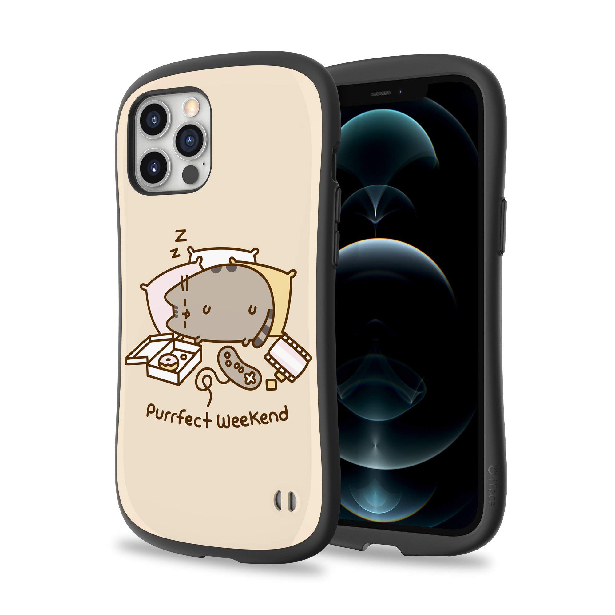iFace x Pusheen First Class Designed for iPhone 12 Pro Max (6.7") – Cute Shockproof Dual Layer [Hard Shell + Bumper] Phone Case – Purrfect
