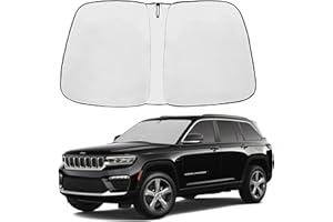 GZSH Front Windshield Sunshade fit for Jeep Grand Cherokee 2014-2024 UV Ray Reflector Foldable Car Shade Automotive Windshield Sunshades Jeep Grand Cherokee Windshield Sun Shade |Keeps Your Vehicle Cool|