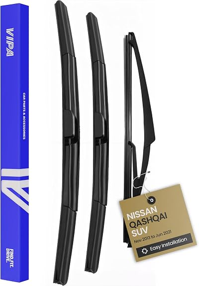VIPA Car Parts Premium Wiper Blade Set for Nissan Qashqai 2013-2021