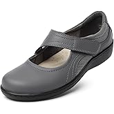 Oviaric Women's Classic Comfort Mary Jane Flats Fashion Casual Dress Shoes Cute Closed Toe Slip On Lightweight Breathable Walking Shoes