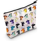 Wings Fire Novel Dragon Inspired Gift Darkstalker Makeup Bag Fire Dragon Bookish Gift Dragon Tribes For Dragon Lover Zipper Bag (MB, Cartoon Dragon)