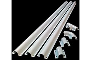 ELECTRIDUCT 1" White Plastic Flanged Wire Guard Kit - 59" Length