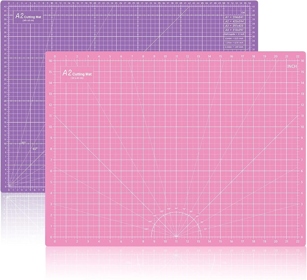 Headley Tools 18x24 Inch Self Healing Cutting Mat Double Sided Pink/Purple