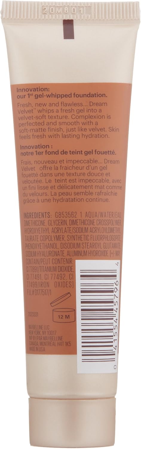 Maybelline New York Dream Velvet Foundation, Coconut, 1 Fluid Ounce, Cocoa Coconut, 30 ml (Pack of 1) - Image 3