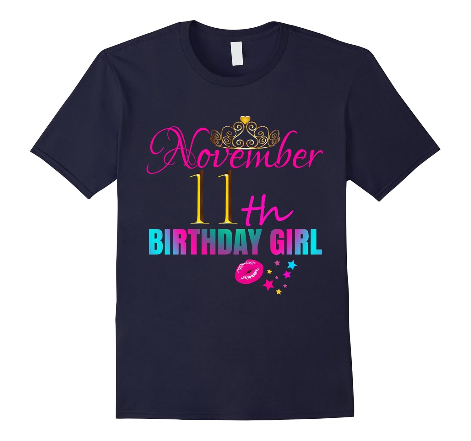 Women Girly Cute: November 11th Birthday Girl Party Shirt-Rose