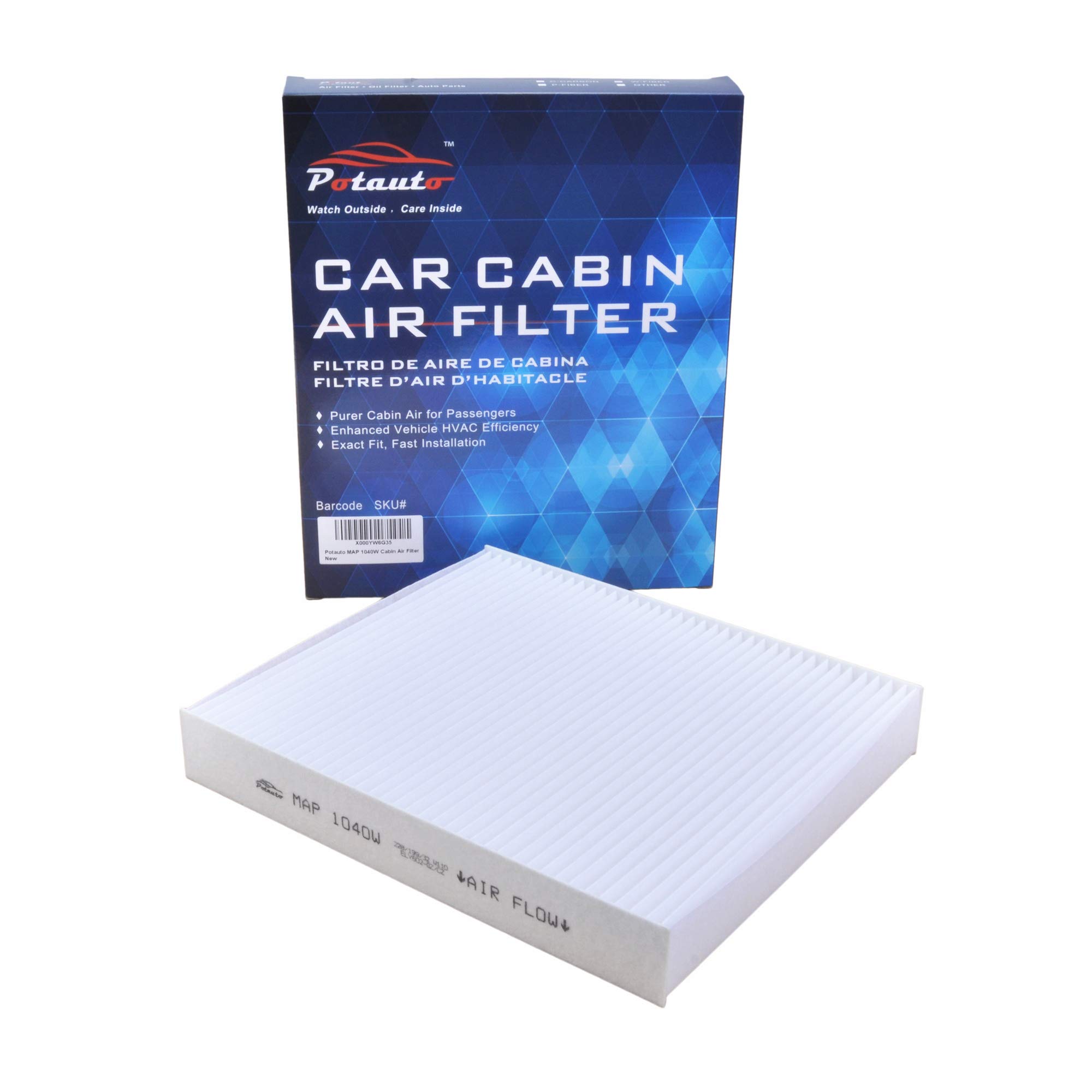 Potauto Map 1013c Heavy Active Carbon Car Cabin Air Filter