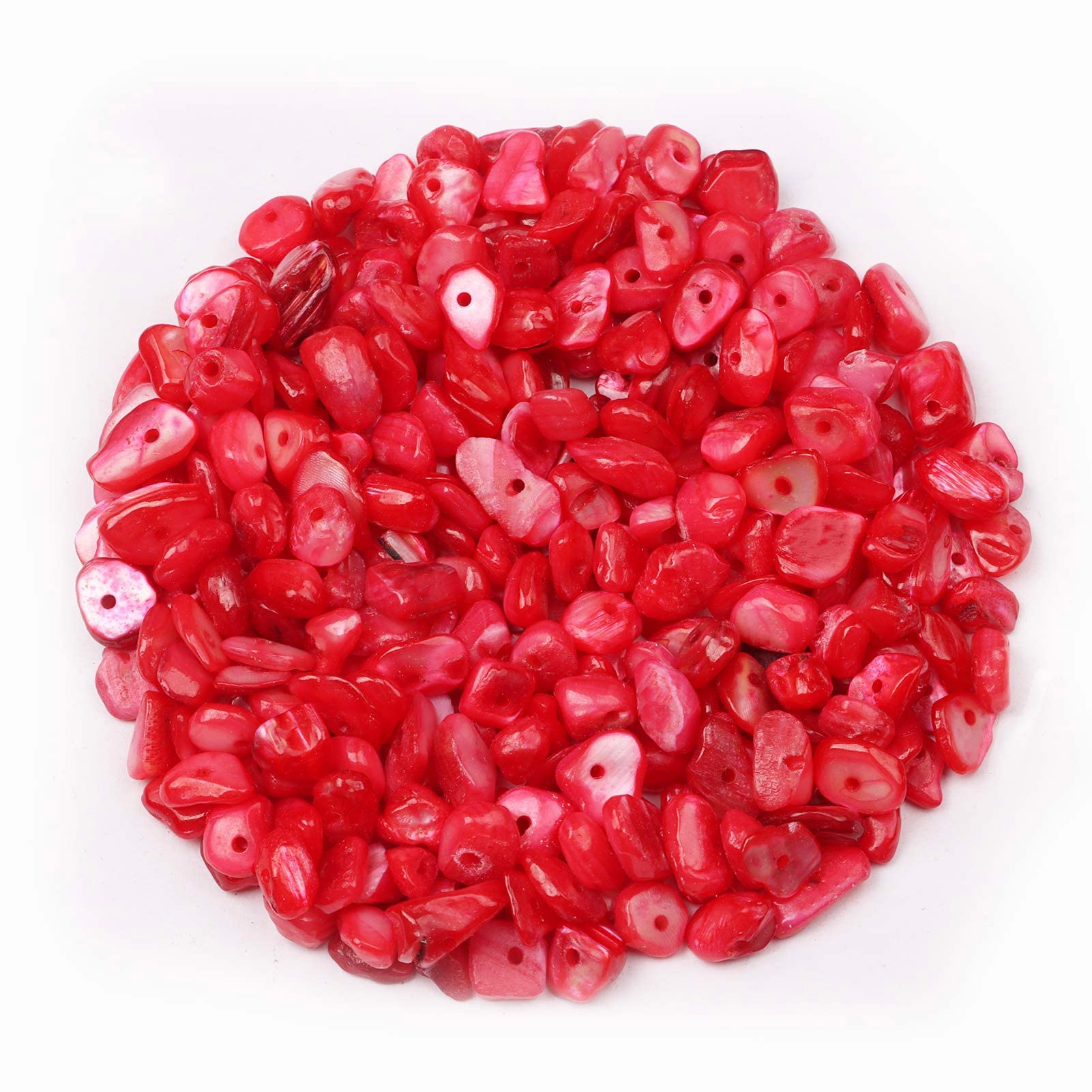 Natural Dark Red Gemstone Crystal Chips Beads Bulk, 5x8mm Irregular Crushed Pieces Tumbled Chips Stone Healing Crushed Rock Beads Shell Chips for DIY Craft Jewelry Making and Home Decor — image 1