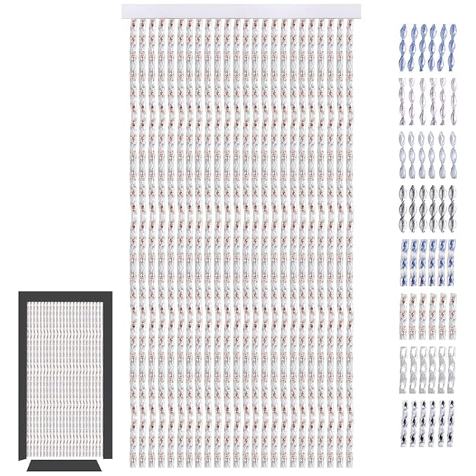 Bestlivings Türvorhang Fadenvorhang PVC, Auswahl: Lurex Kupfer 90 x 200 cm