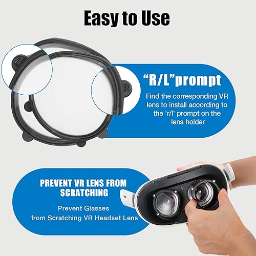 OOAVR Anti-Blue Light Glasses for Oculus Quest Come with a Magnetic Alloy  Frame and Anti-Blue Light Lens Acc