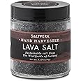 Saltverk Lava Sea Salt - 3.17 Ounces Jar - Hand Harvested Gourmet - Sustainably Made