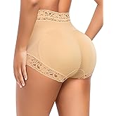 DERCA Butt Lifting Panties Padded Underwear for Women Booty Pads Butt Enhancer Lace Shapewear Panty