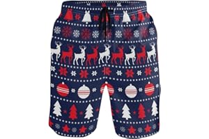 visesunny Fashion Cool Style Men's Beach Shorts Swim Trunks Quick Dry Casual Polyester Swim Shorts with Pockets S-XXL…