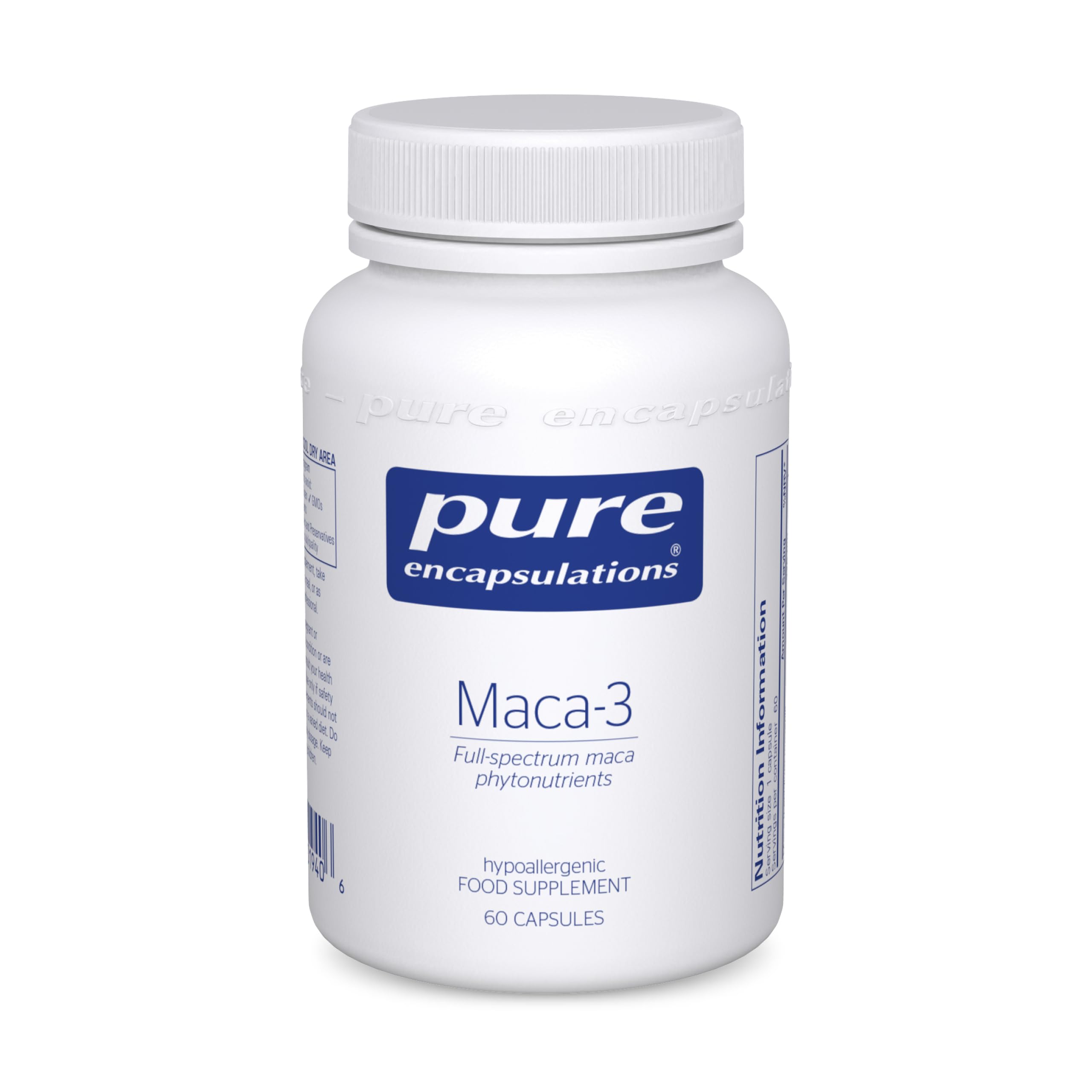 Pure Encapsulations Maca-3 - Hypoallergenic Phytonutrient Supplement - Glucosinolates, Macamides and Macaenes - 60 Capsules