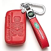 ZERAL Car Key Fob Case,for Land Rover Defender Range Rover Ghibli,Levante Series Key Fob Case Cover Accessories Car Keychains Red