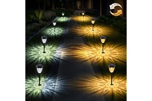 KYEKIO Solar Lights Outdoor, 10Pack Solar Pathway Lights for Outdoor Decor, Solar Garden Lights Waterproof, Outdoor Solar Lights for Yard, Two Color Changing Outdoor Lights Solar Powered for Landscape