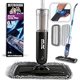 Electric Spray Mop Hardwood Floor Cleaning Cordless Wet Dry Floor Cleaner | Includes 2 washable pads, 720ml refillable bottle &amp; scraper compatible with hardwood laminate tile vinyl and all hard floors