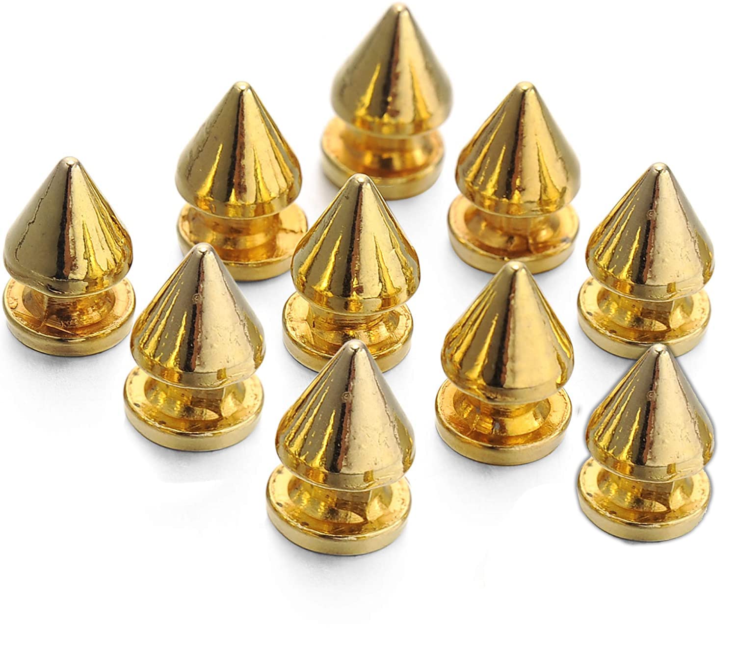 DowgClub | Replacement spikes for Dog Collars Gold (Pack of 10, Gold) — image 1