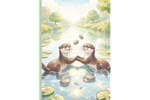 Playful Otter Ruled Notebook 5x7 Compact Writing Journal with 100 Pages: A portable companion for daily journaling, and creat