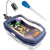 Geegoods Turtle Aquarium Tank，Turtle Habitat ，Reptile Habitat Filter Layer Design， Easy to Change Water and Prevent The Torto