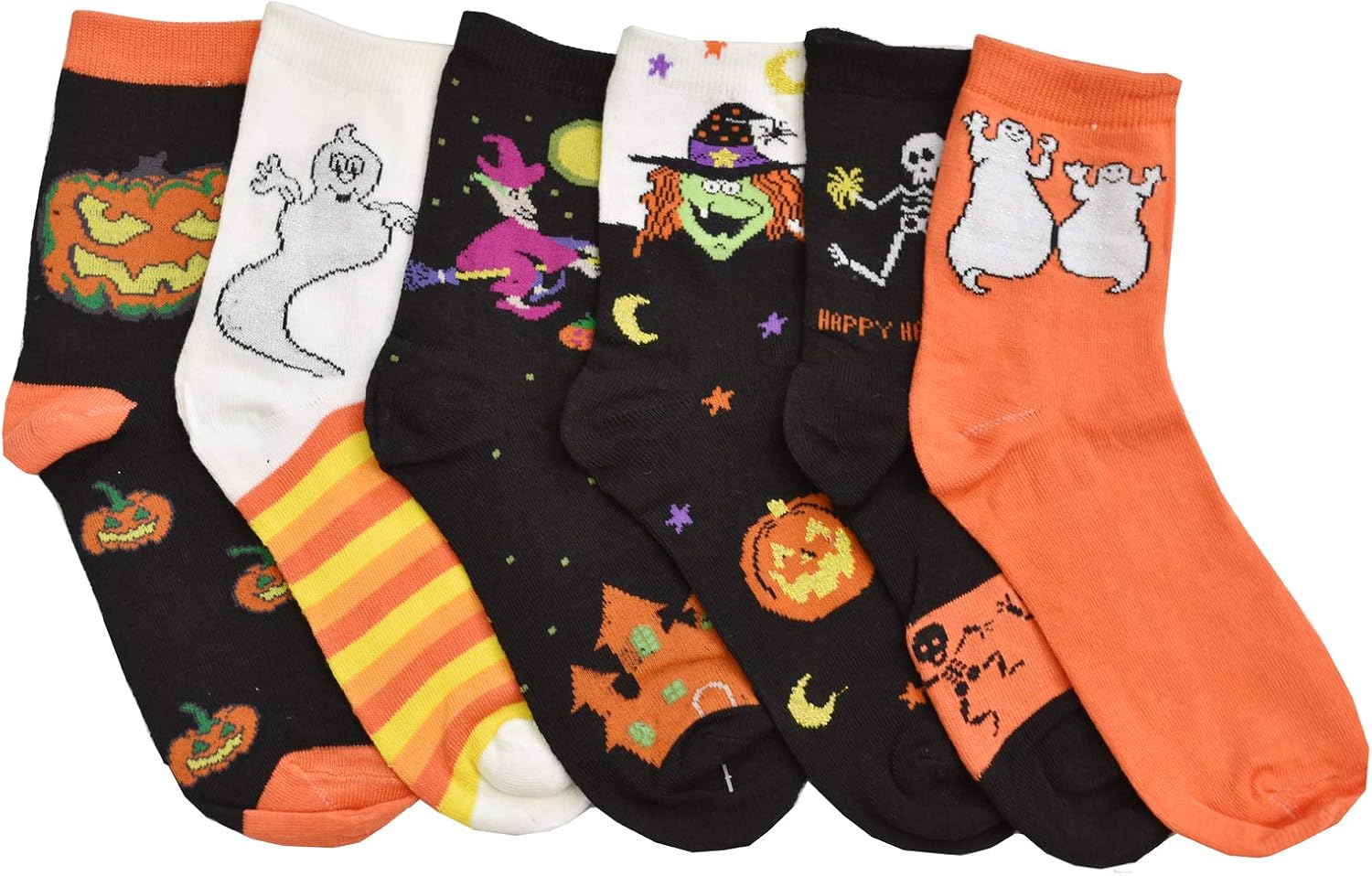 Kids Halloween 6Pair/Pack Crew Socks Clothing